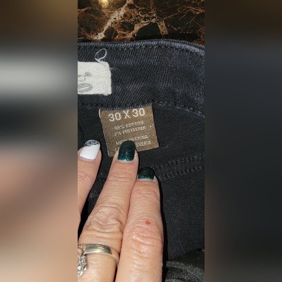 12 AM Nation distressed black skinny jeans men's sz 30×30. EUC - Picture 6 of 6